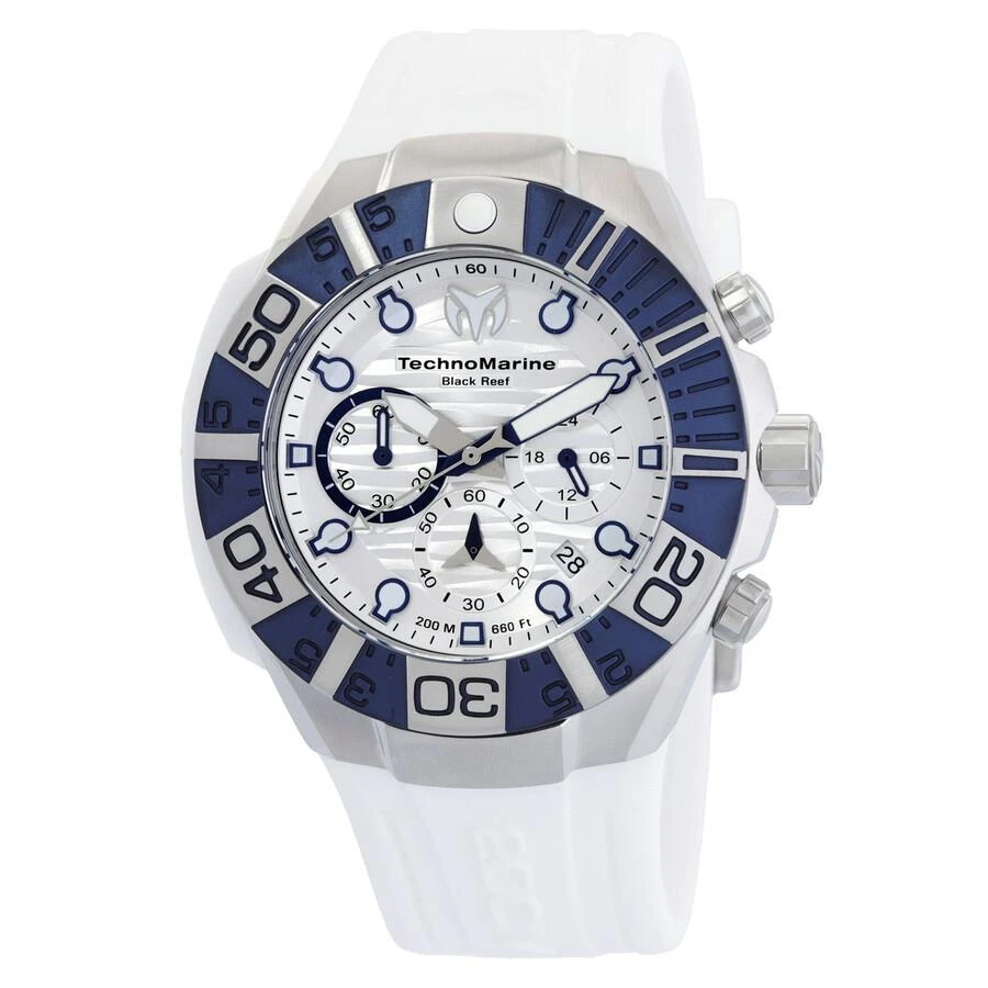 TechnoMarine Reef Black Chronograph GMT Quartz White Dial Men's Watch TM-523013 1