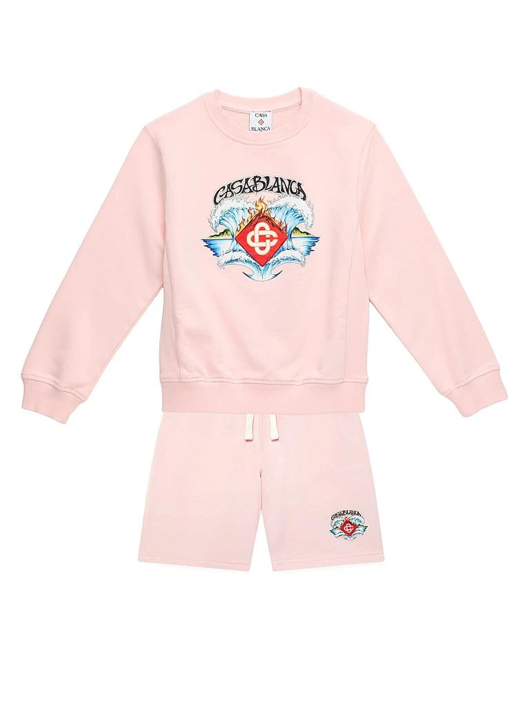 Casablanca Little Girl
s 
Girl
s Waves Crewneck Sweatshirt 2