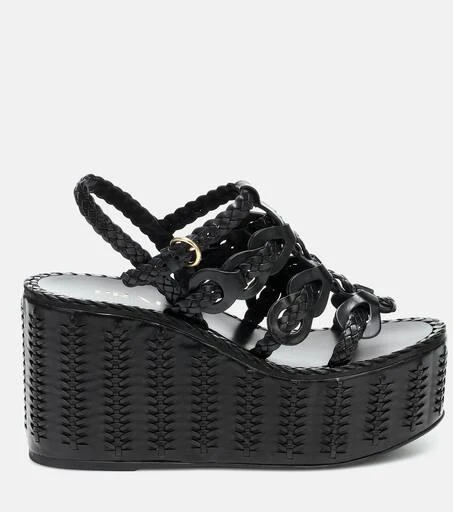 Prada Woven leather platform sandals 5