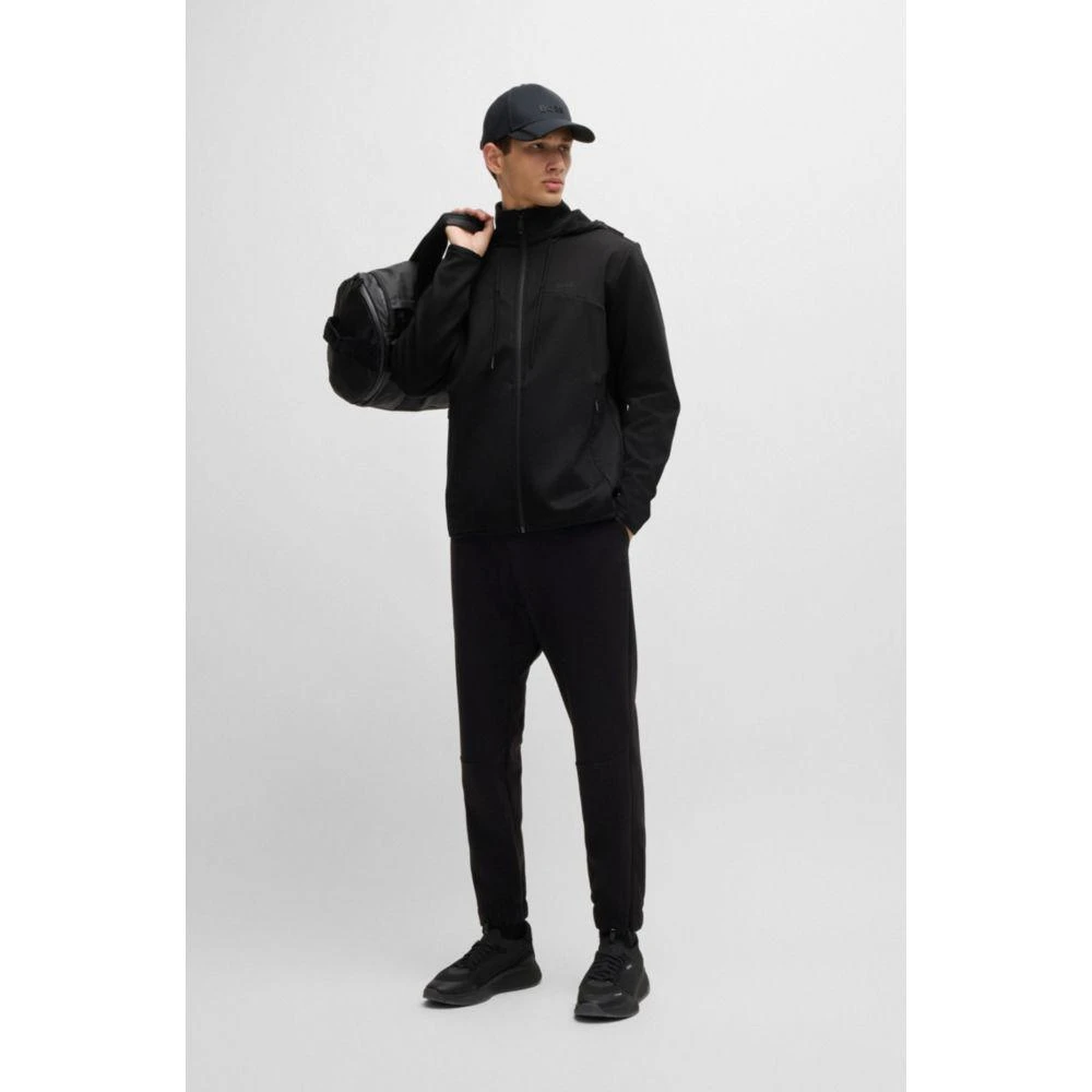 Hugo Boss Bonded-fleece zip-up hoodie with logo detail 2