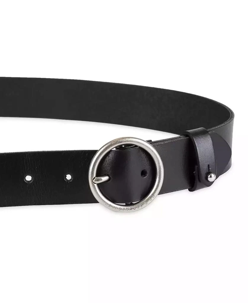 9622 Women\'s Circular Center Bar Buckle Belt, Black Shop Women main image 3