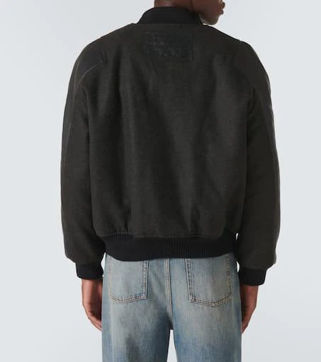 Acne Studios Leather-trimmed twill bomber jacket 4