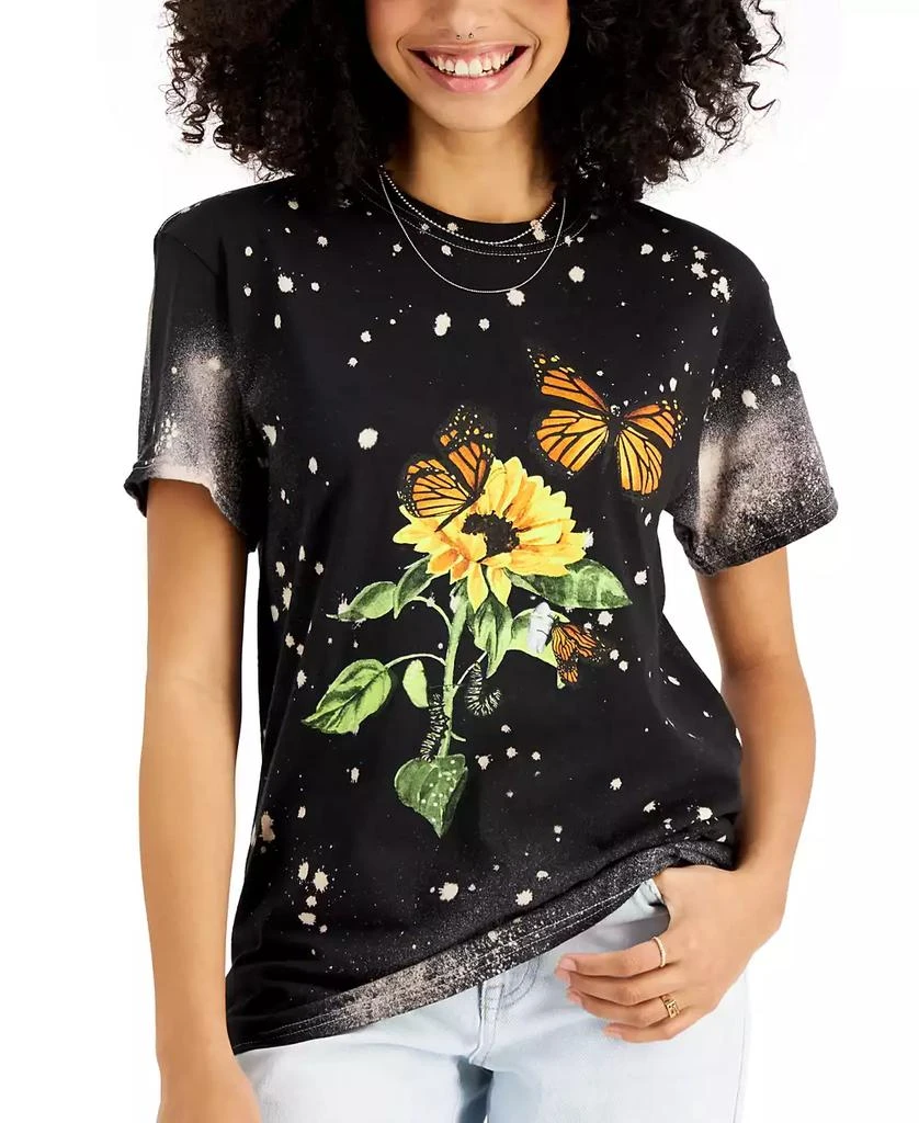 Love Tribe Juniors' Cotton Butterfly-Print T-Shirt 3