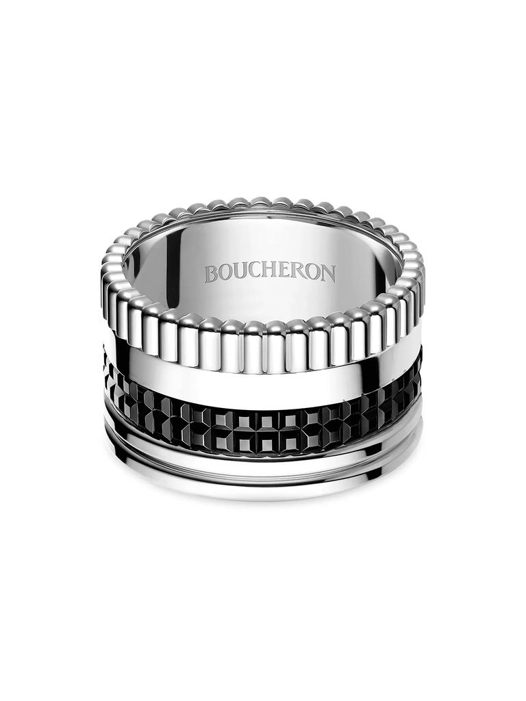 Boucheron Quatre Black Edition Two-Tone 18K Gold Ring