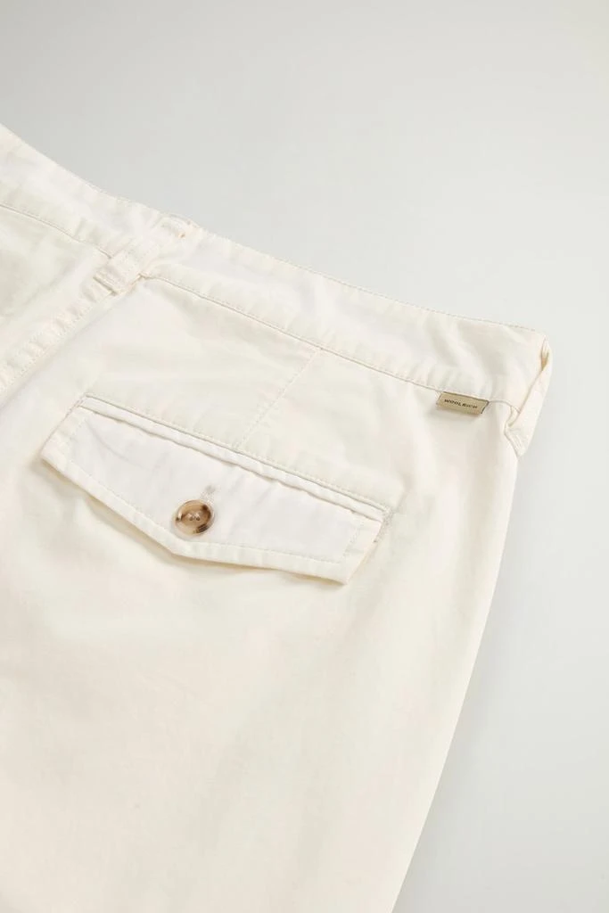 Woolrich Garment-Dyed Pure Cotton Chino Pants - Women - White 7