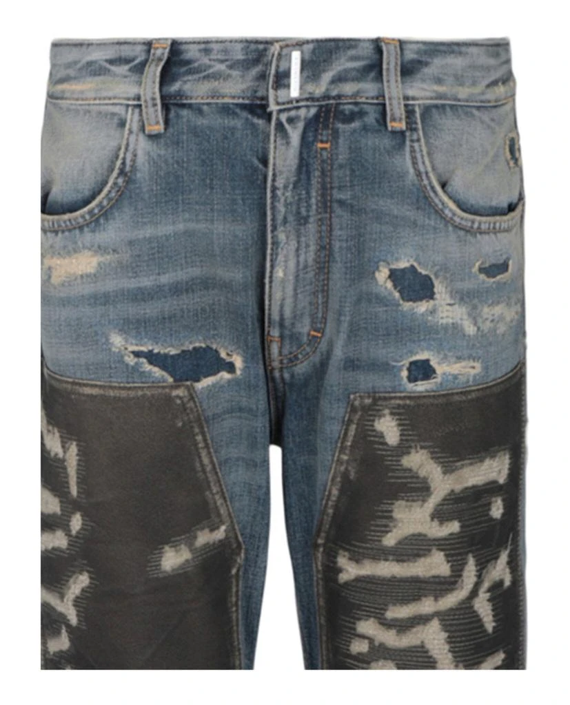 Givenchy Distressed Patchwork Straight-Leg Jeans 3