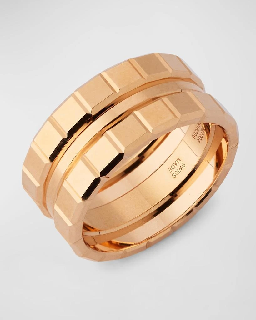 Chopard 18K Rose Gold Ice Wide 3 Band Ring 3