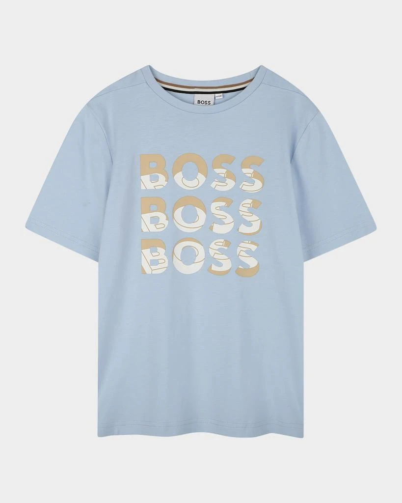 Hugo Boss Boy's Multi Logo Short-Sleeve T-Shirt, Size 14-16 1