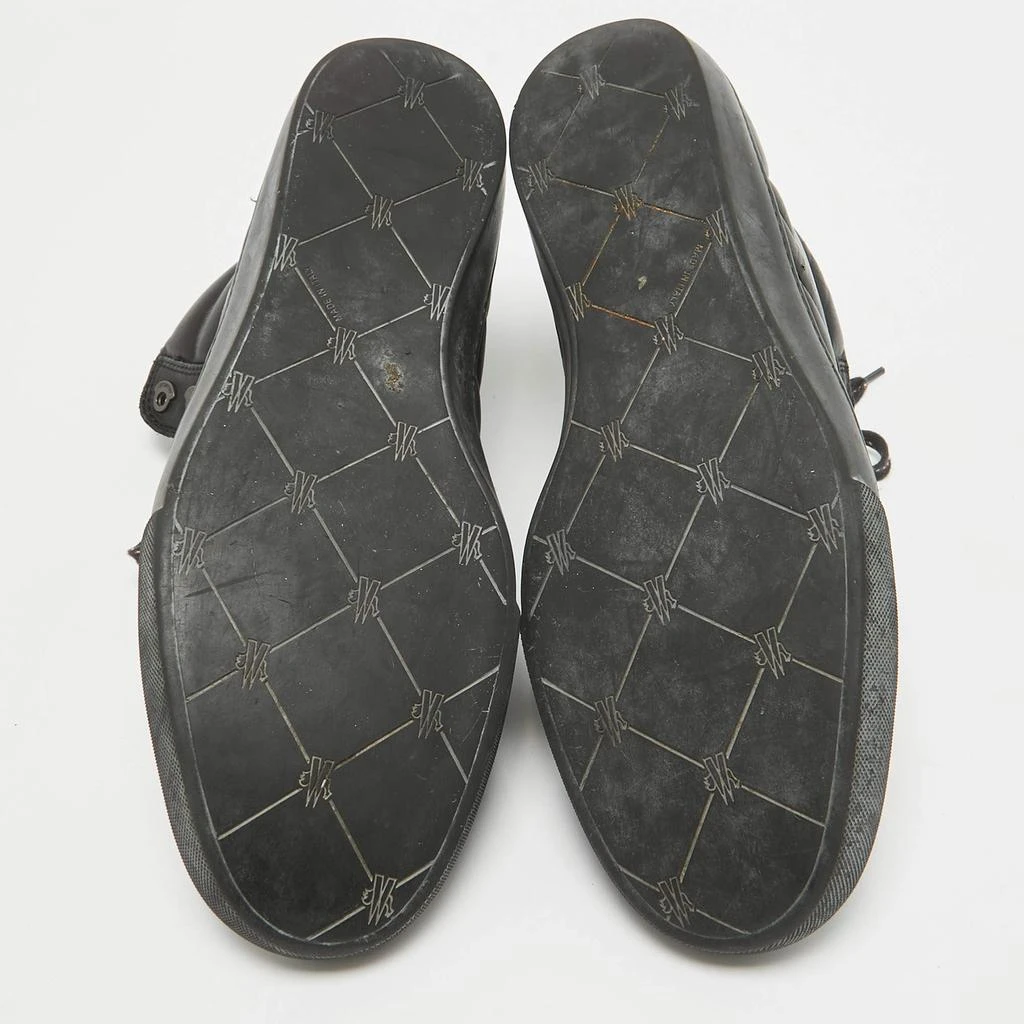 Moncler Moncler Black Leather High Top Sneakers Size 44 6