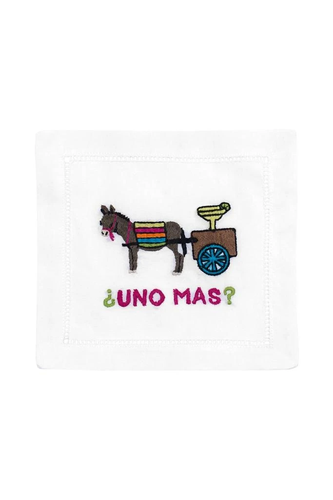 August Morgan Uno Mas Cocktail Napkins In White