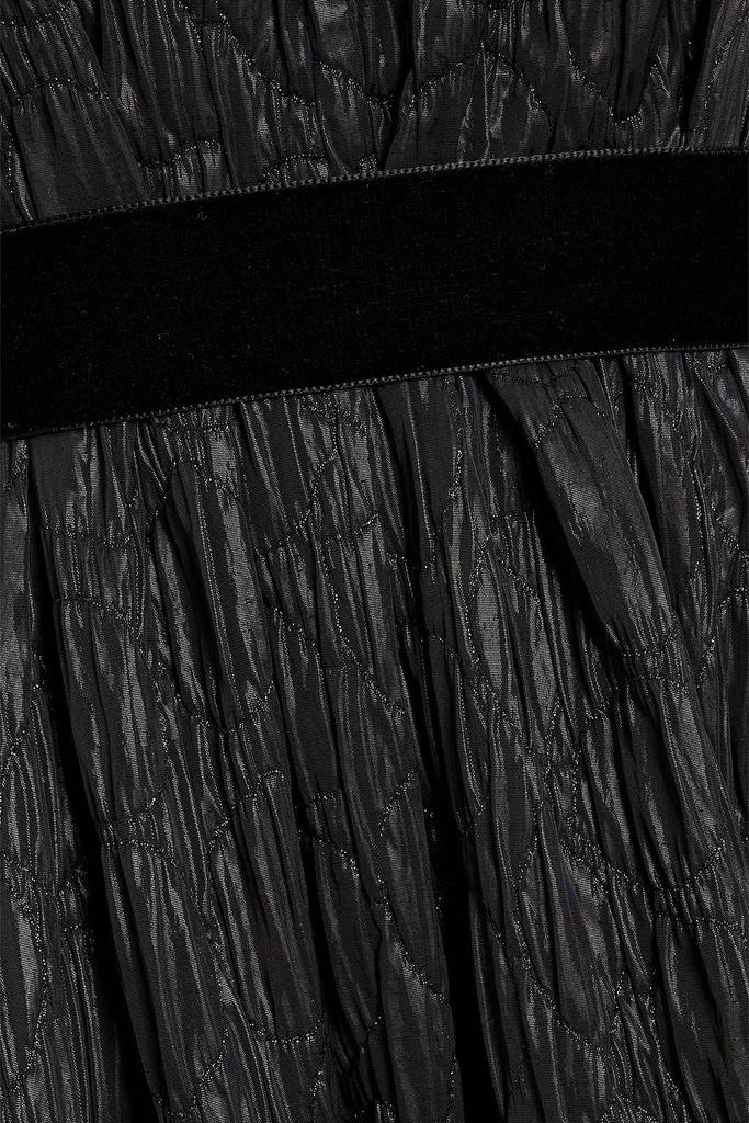 ROKSANDA Velvet-trimmed matelassé midi dress 4
