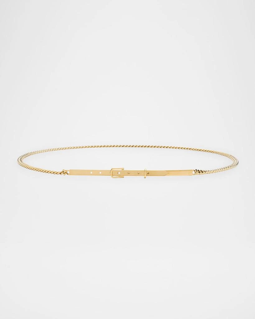 Toteme 18K Gold-Plated Brass Skinny Belt 1