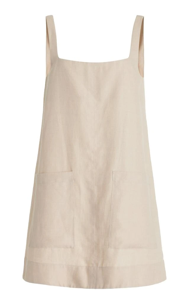 Bondi Born BONDI BORN - Delphi Organic Linen Mini Dress - Ivory - XS - Moda Operandi 1