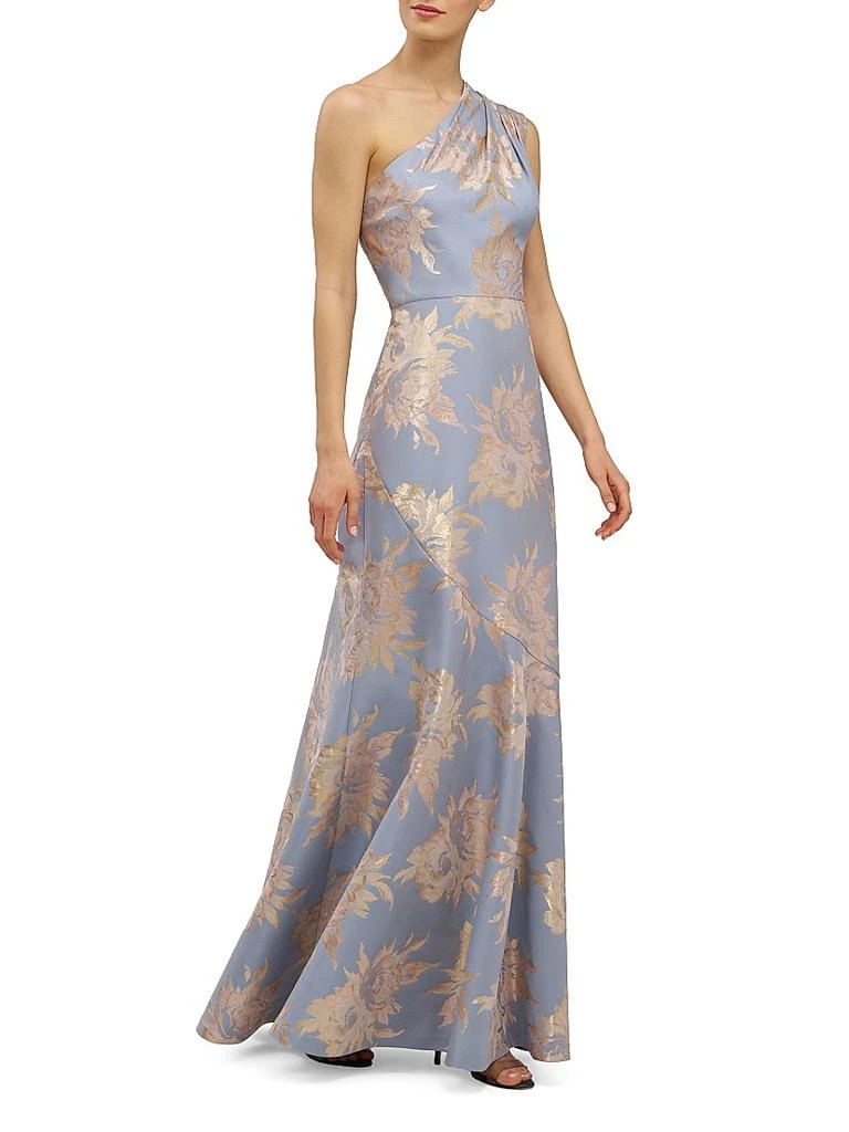Kay Unger Gianella One-Shoulder Jacquard Gown 5