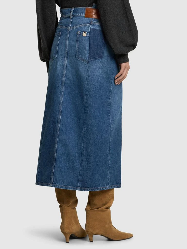 Weekend Max Mara Gesso Denim Midi Skirt 2