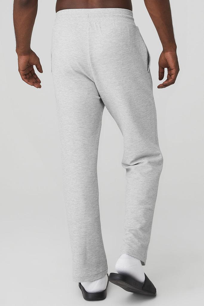 Alo Micro Waffle Fast Break Sweatpant - Athletic Heather Grey