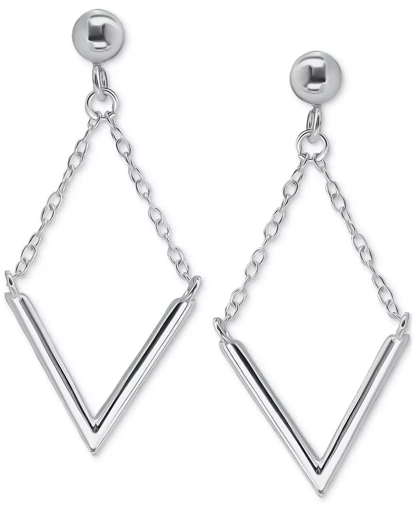 Giani Bernini V Bar & Chain Drop Earrings, Created for Macy's 3