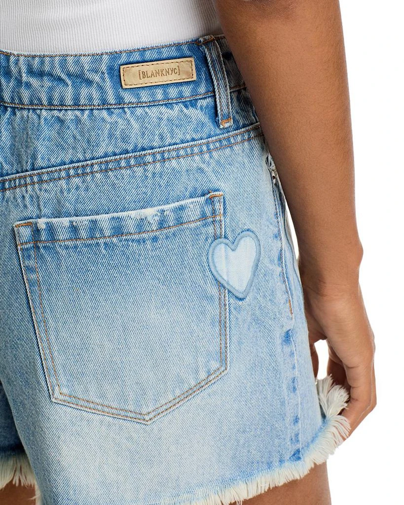 Blank NYC High Rise Reeve Patchwork Denim Shorts in From The Heart 5