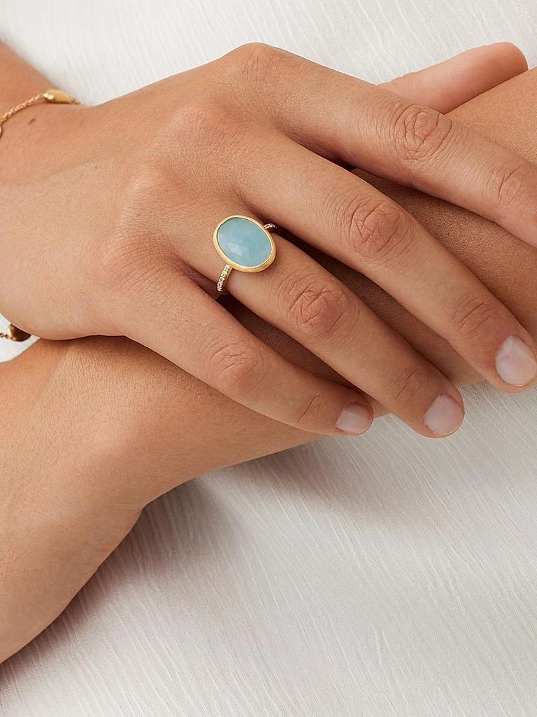 Marco Bicego Siviglia 18K Yellow Gold, Aquamarine 
0.06 TCW Diamond Ring 3