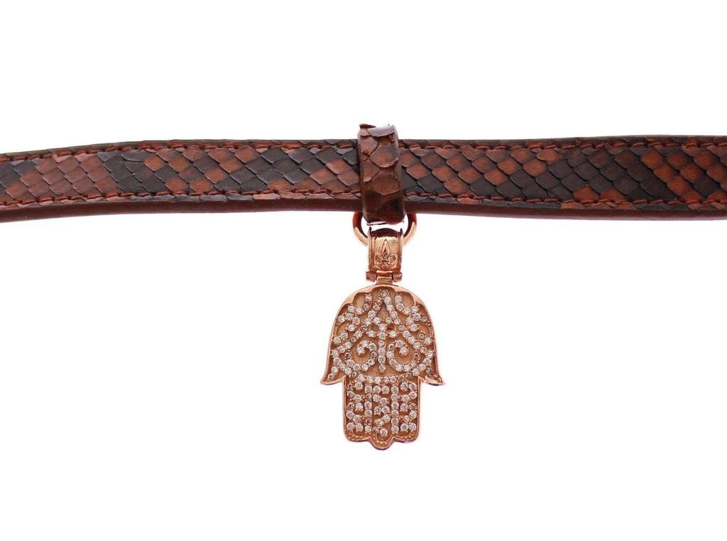 Nialaya Nialaya CZ Hamsa Eye 18K Gold 925 Silver Bracelet 5