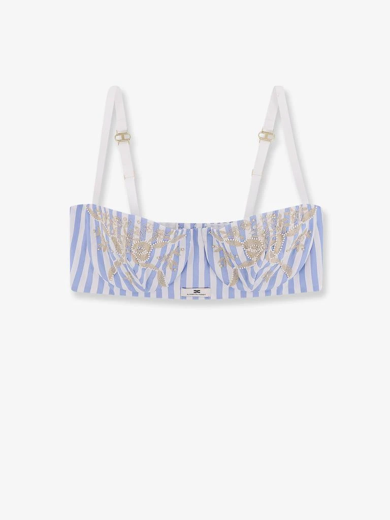 ELISABETTA FRANCHI Beha striped cotton top 1