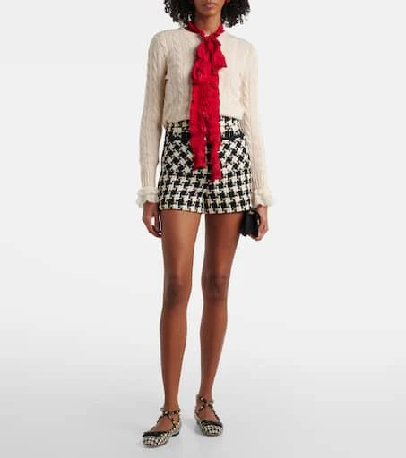 Valentino Rockstud bouclé ballet flats 3