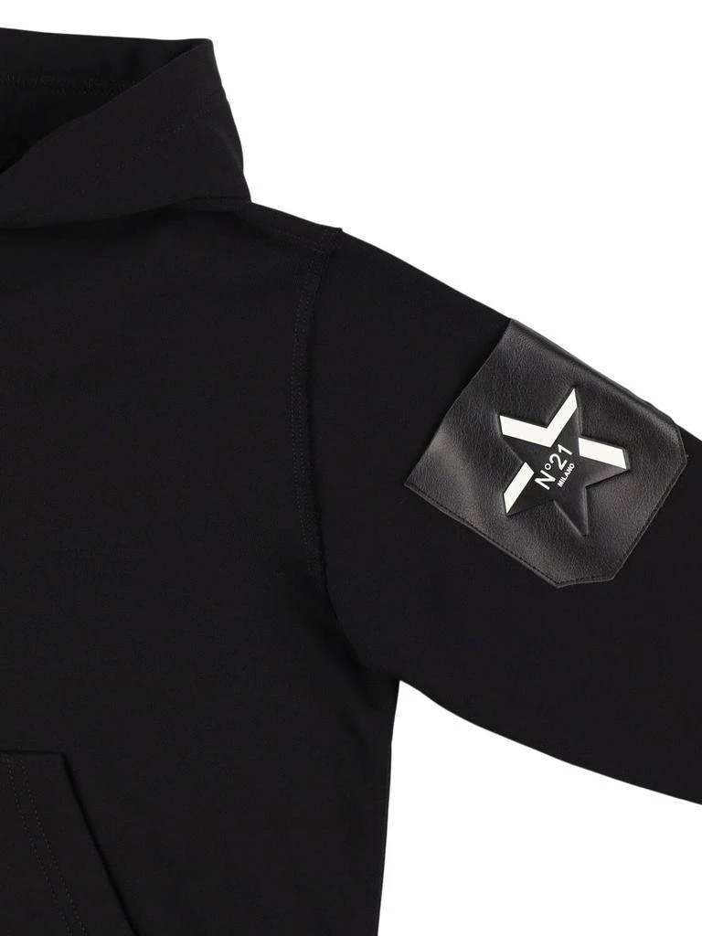 N°21 Cotton Full-zip Hooded Sweatshirt 1