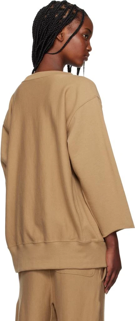 UNDERCOVER Tan Champion Edition Beaded Logo Appliqué Sweatshirt 3