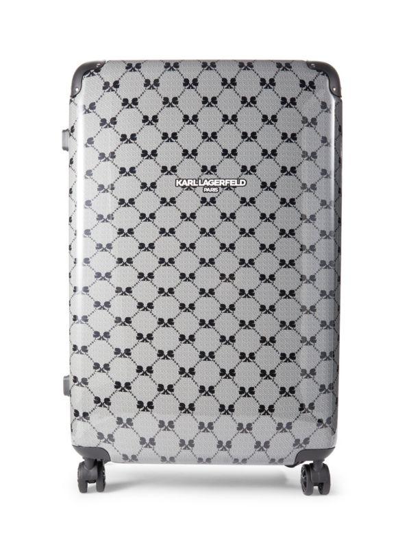 Karl Lagerfeld Paris 28 Inch Diamond Monogram Spinner Suitcase
