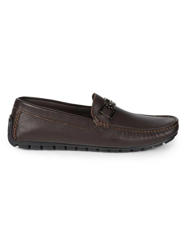 Bruno Magli Xavier Black Leather Driver Loafers Xavier Leather Bit Driving Loafers – On Sale Now with Up to  main image 2