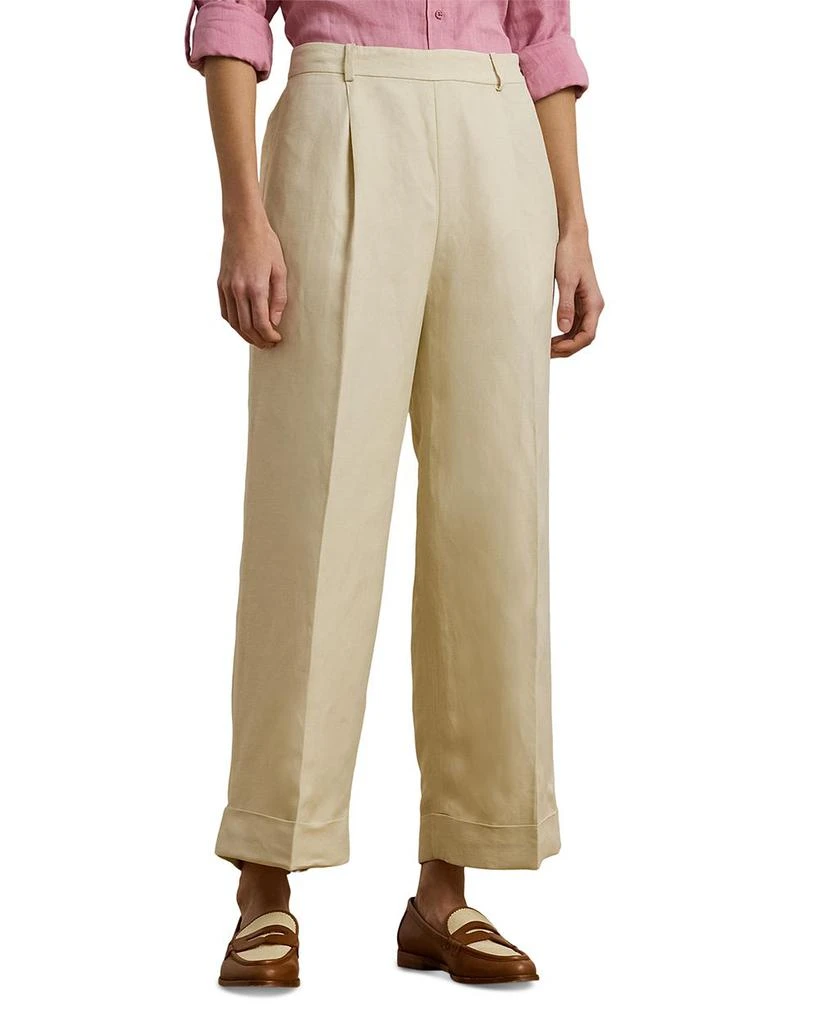 Ralph Lauren Linen Blend Twill Wide Leg Pant 1
