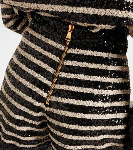 Balmain Sequined striped shorts 5