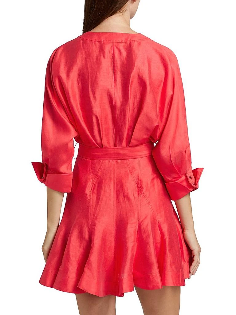 Acler Fairyhill V-Neck Linen-Blend Minidress 5