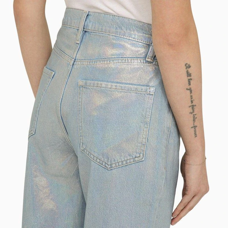 FRAME LA JANE CROPPED JEANS IN HOLOGRAM DENIM 5