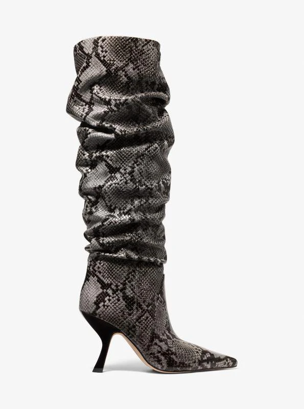 Michael Kors Luna Snake Embossed Leather Boot 2