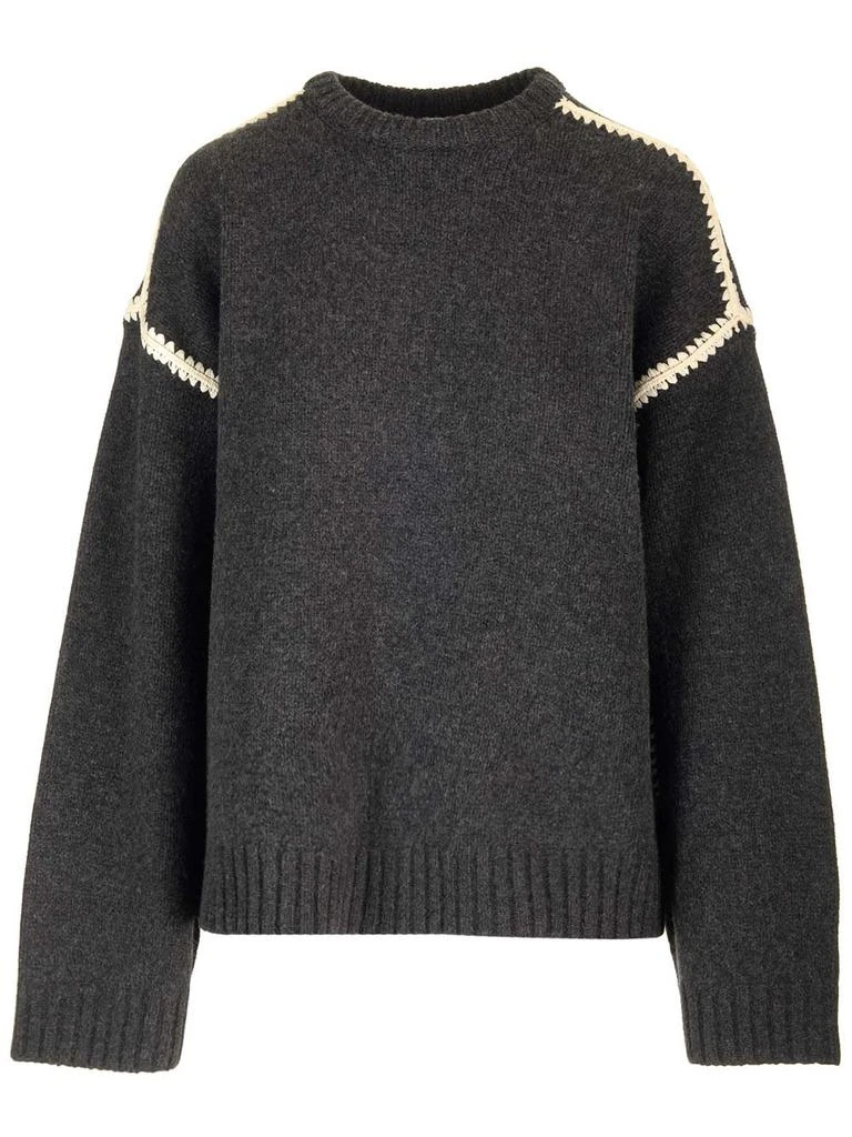 Totême Totême Long Sleeved Crewneck Knitted Sweater 1