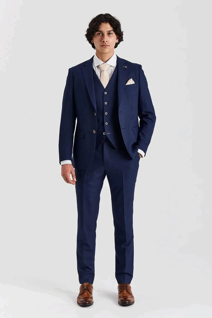 Paul Andrew Belmont 3 Piece Suit Classic Stitch Lapel Wedding Summer Prom 2