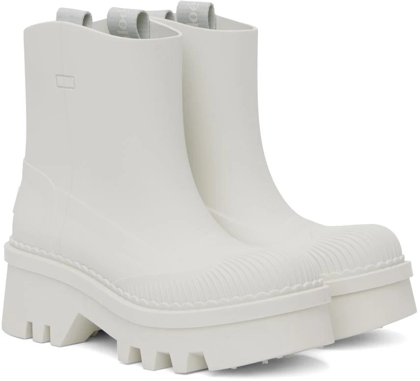 Chloé White Raina Rain Boots 4