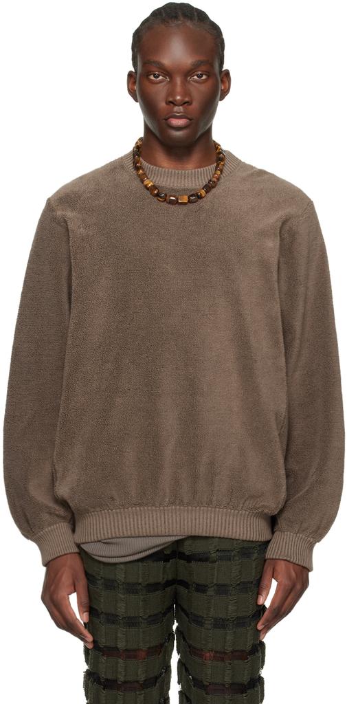 Isa Boulder SSENSE Exclusive Brown Towel Sweater