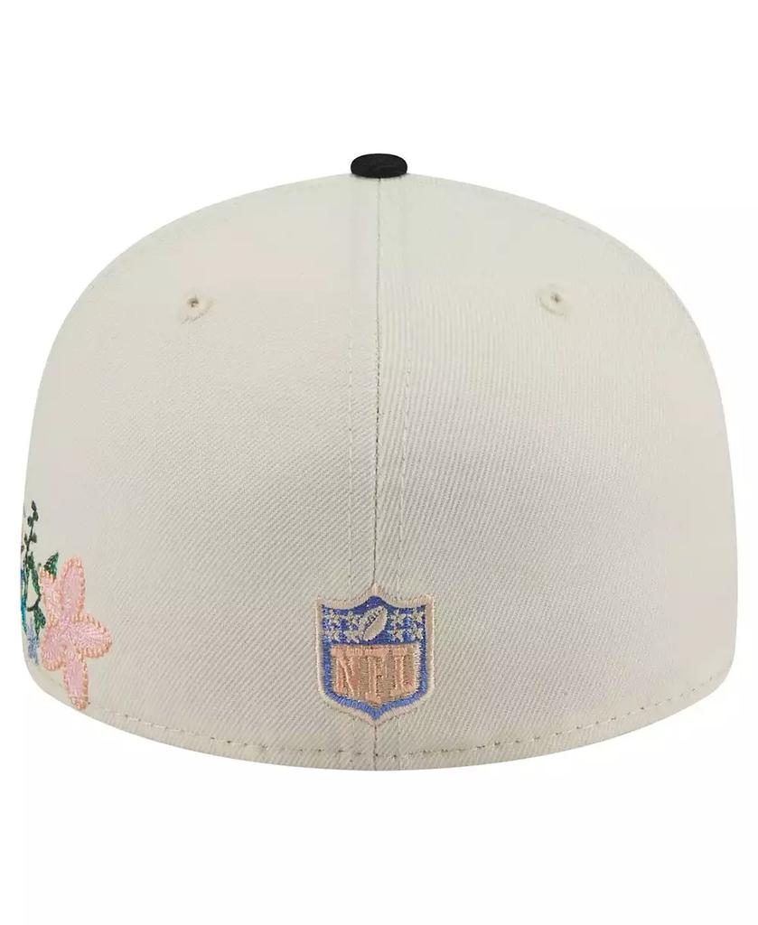 New Era Men's Cream/Black Pittsburgh Steelers Tonal Floral 59FIFTY Fitted Hat