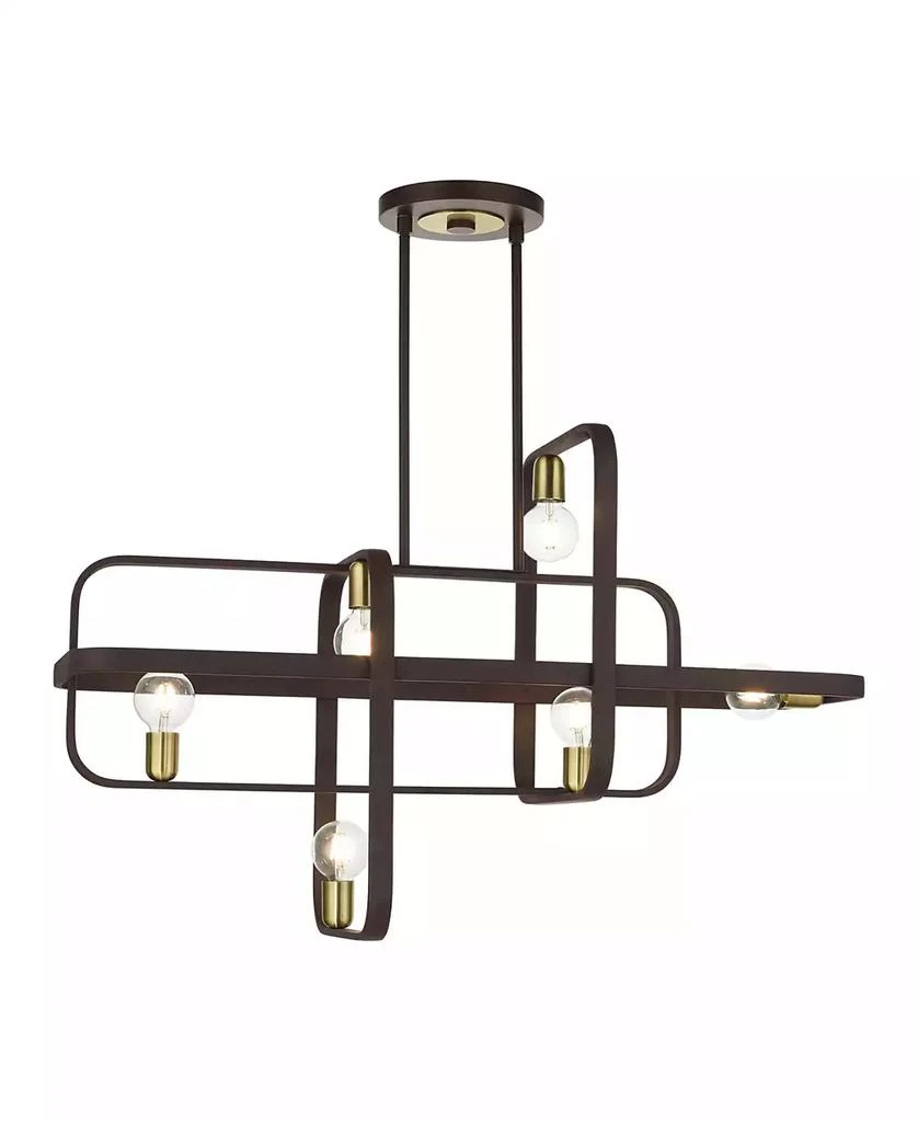 Livex Bergamo 6 Lights Linear Chandelier