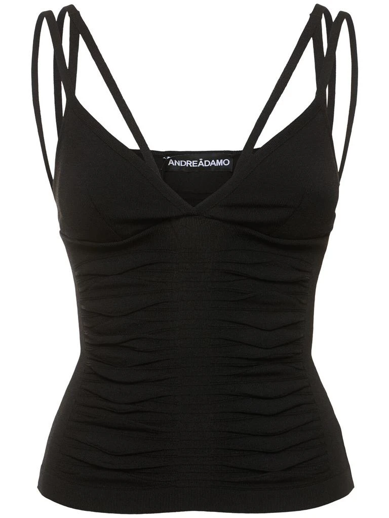 ANDREADAMO X Ray Knit Viscose Crop Top 1