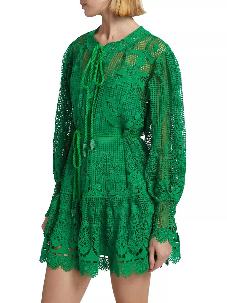 Farm Rio Tropical Flight Guipure Minidress 4