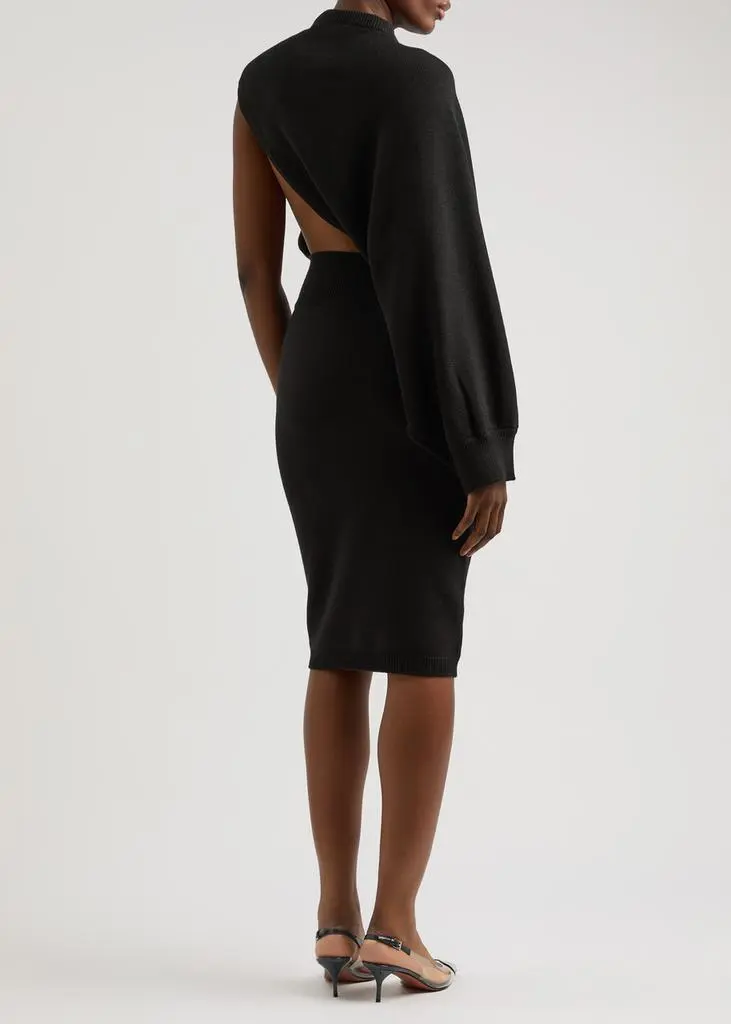 Alaïa One-shoulder wool jumper dress 3
