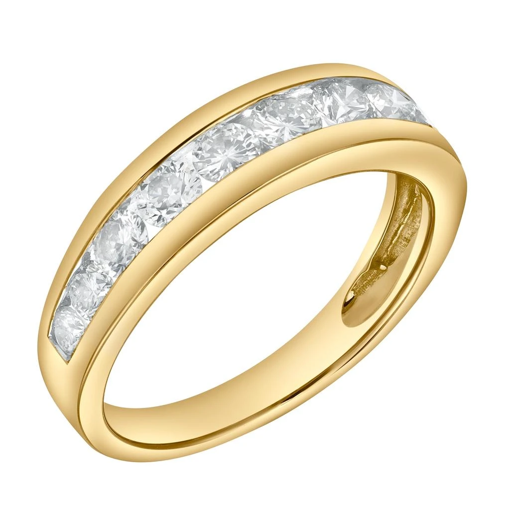 LuvMyJewelry Eterna 1.00 Cts Natural Diamond Band 14K Gold Ring 3