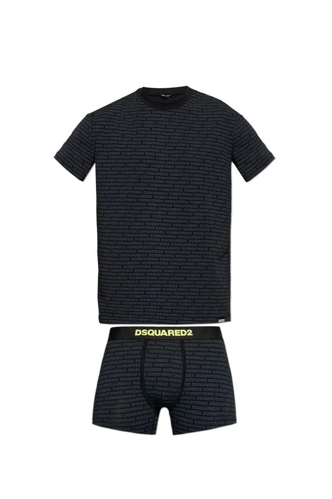 DSQUARED2 Dsquared2 Allover Logo Printed Sleepwear Set