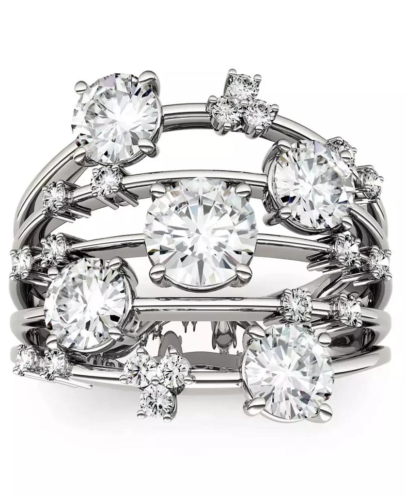 Charles & Colvard Moissanite Galaxy Fashion Ring (3-1/8 ct. t.w. Diamond Equivalent) in 14k White Gold 5