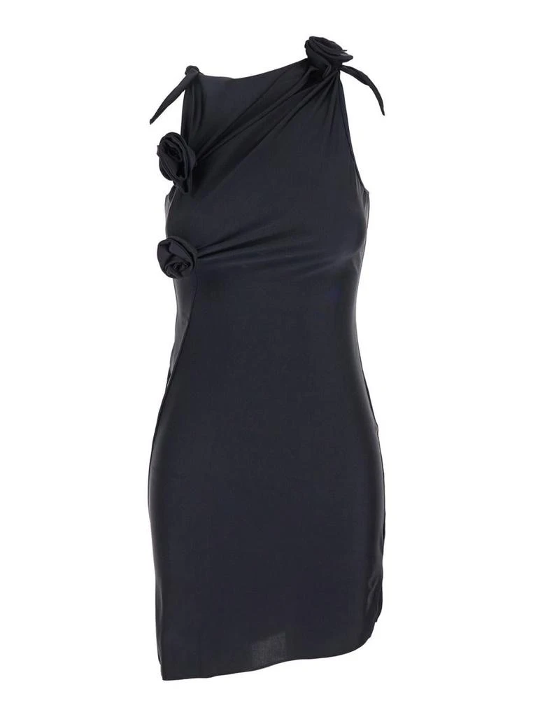 coperni black mini dress COPERNI ASYMMETRIC MINI FLOWER GOWN BLACK – Simple Caracters