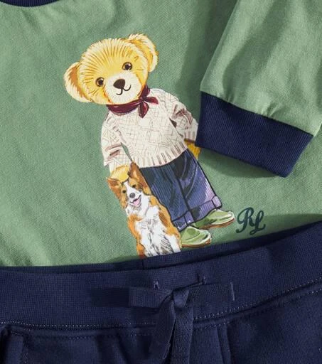 Ralph Lauren Baby Polo Bear sweatshirt and sweatpants set 3