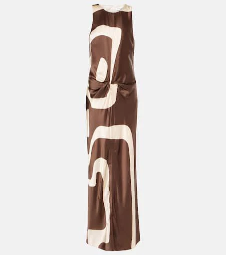 SIR. Printed silk maxi dress 1